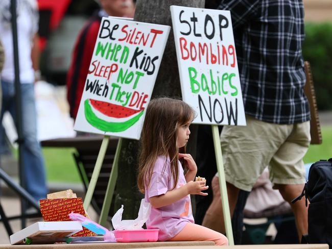 Several children were at the rally. Picture: Tertius Pickard