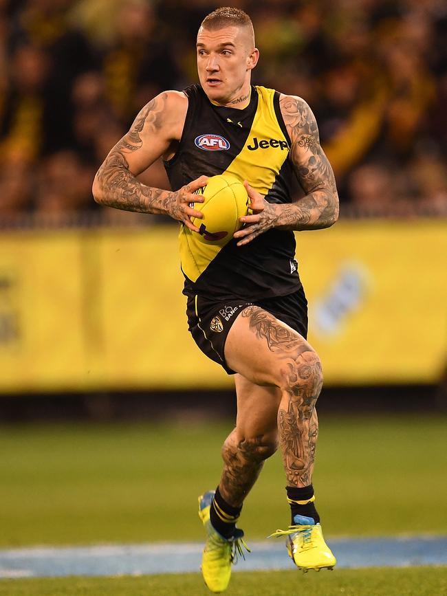 Dustin Martin enjoyed a stellar 2017 season. Picture: AAP Image/Julian Smith.