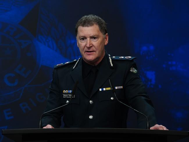 Victoria Police Chief Commissioner Shane Patton said the number of employees that had been investigated was a ‘significant concern’. Picture: Luis Enrique Ascui