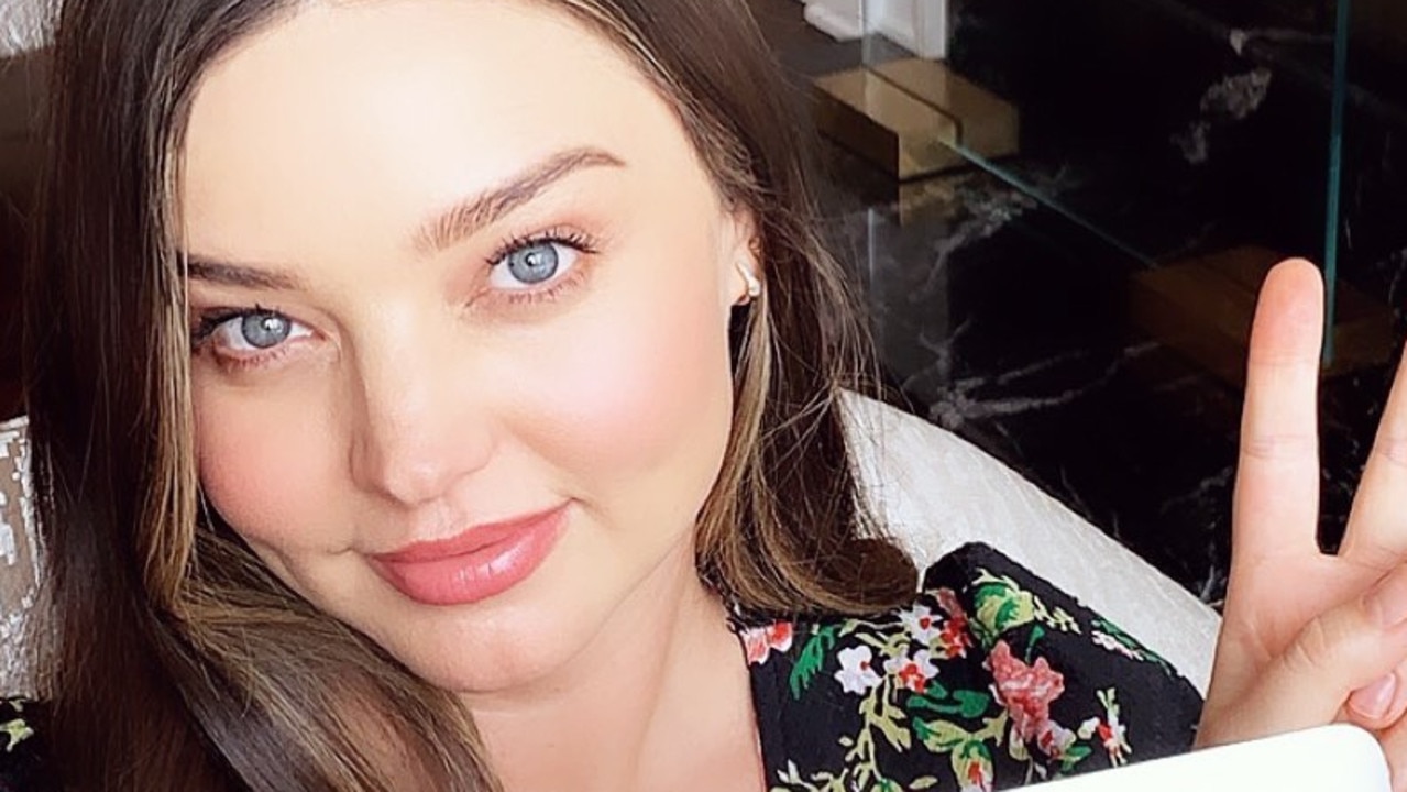 Aussie supermodel Miranda Kerr is no stranger to mid-flight fun. Picture: @mirandakerr/Instagram