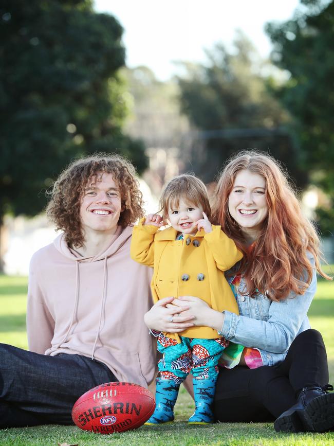 Ben and Hester Brown are parents to Aila. Picture: Rebecca Michael.