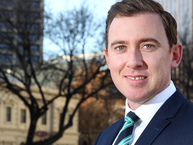 CONFIDENT: Daniel Gannon (Executive irector, Property Council Australia SA) at Victoria Square, Adelaide. Picture: Stephen Laffer