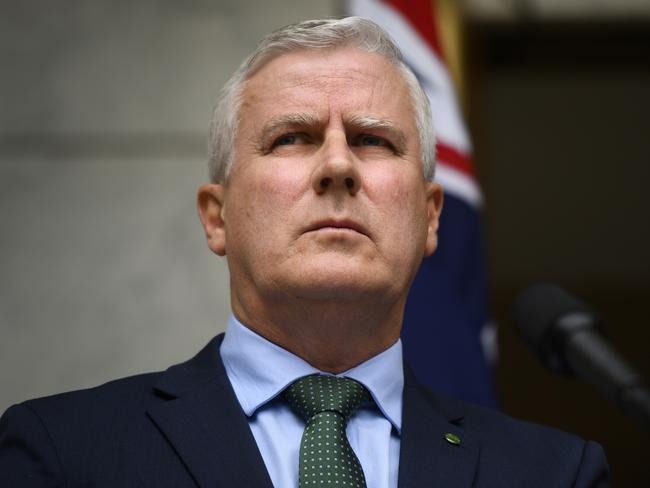 CANBERRA, AUSTRALIA - JANUARY 06: Deputy Prime Minister Michael McCormack during a press conference alongside Prime Minister Scott Morrison and Treasurer Josh Frydenberg at Parliament House on January 06, 2020 in Canberra, Australia. One person has died in Batlow and four firefighters were injured in NSW overnight. 14 people have now died in the fires in NSW, Victoria and South Australia since New Year's Eve. Prime Minister Scott Morrison on Saturday announced army reservists were being called up to help with firefighting efforts across Australia, along with extra Defence ships and helicopters. The Prime Minister has faced ongoing criticism over his handling of the ongoing bushfire crisis, most recently over the Liberal Party's release of advertising detailing the Government's bushfire response. (Photo by Rohan Thomson/Getty Images)