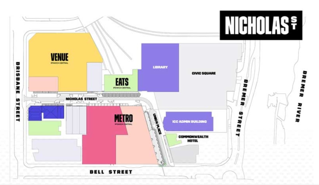 Nicholas Street Precinct revitalisation map