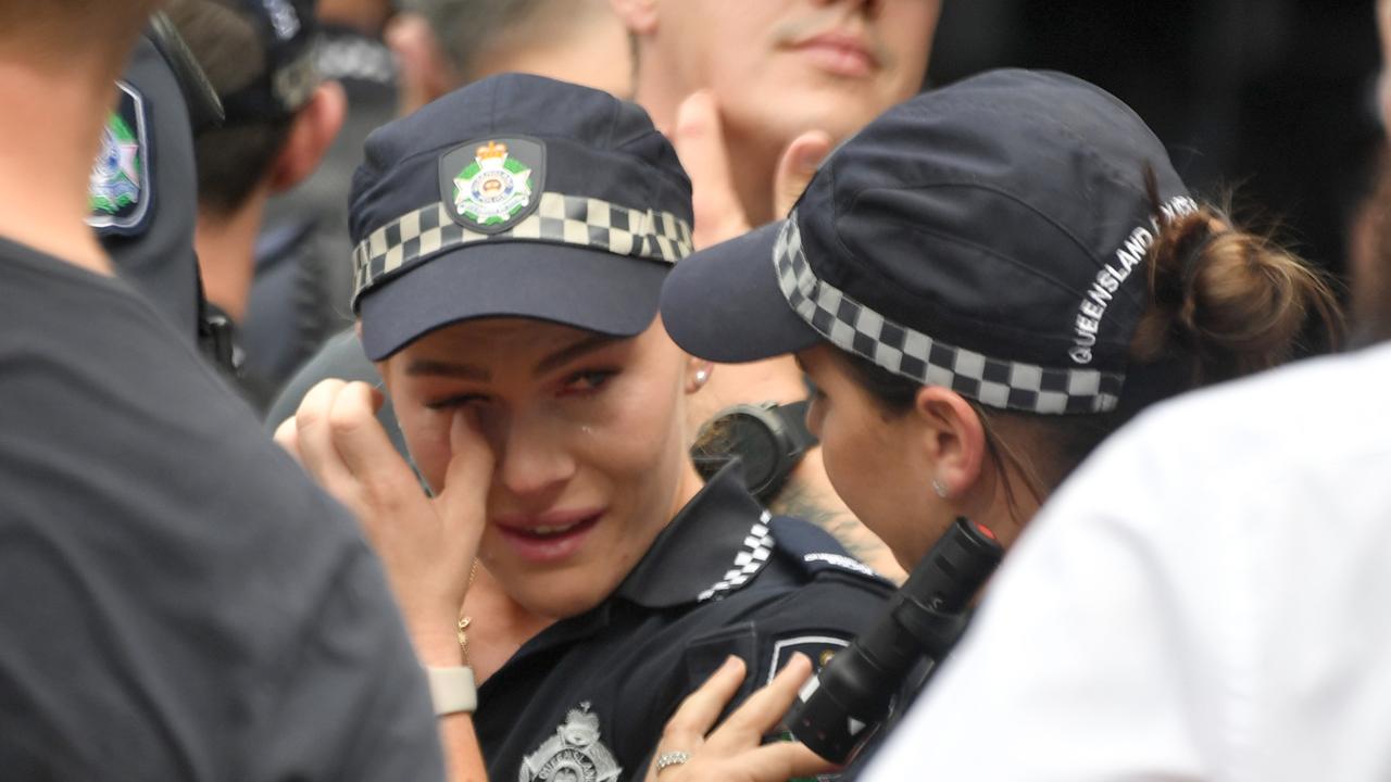 The police community is in mourning after the attack.Photo: Evan Morgan