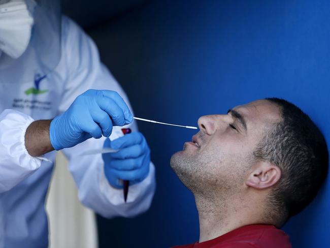 Long-stemmed swabs procured from China are incompatible with Australian pathology systems. Picture: Hazem Bader/AFP