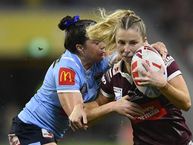Tarryn Aiken proved too much to handle for the NSW Sky Blues. Picture: Getty Images