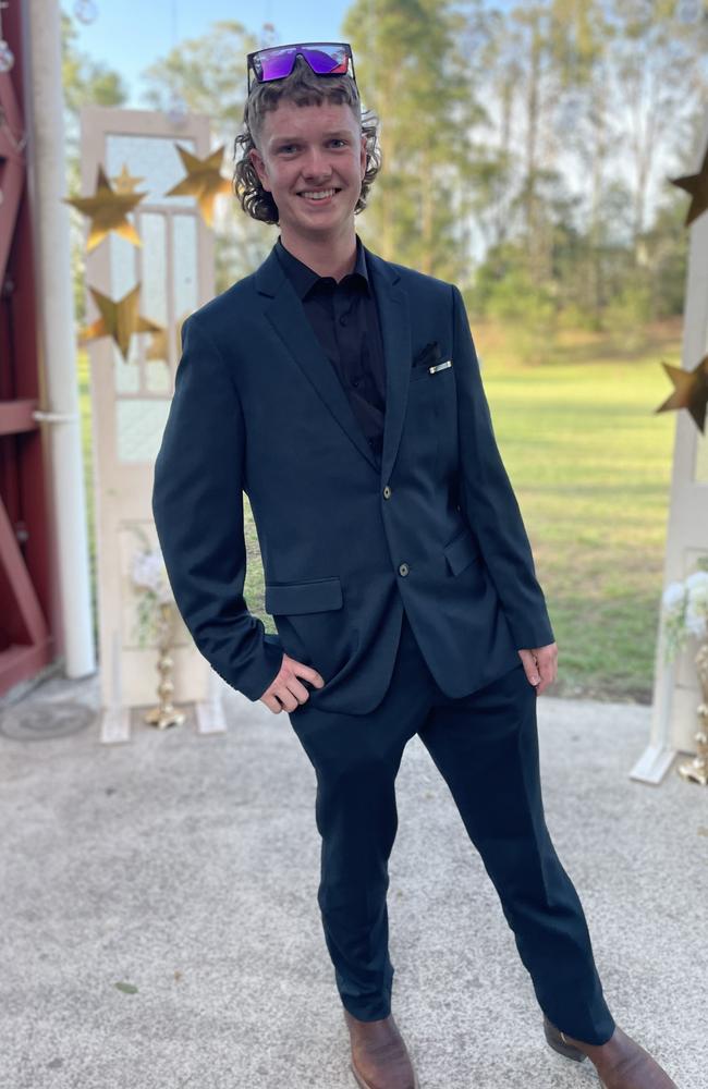 Rory Payne arrives at the 2024 Gympie State High School graduation formal.