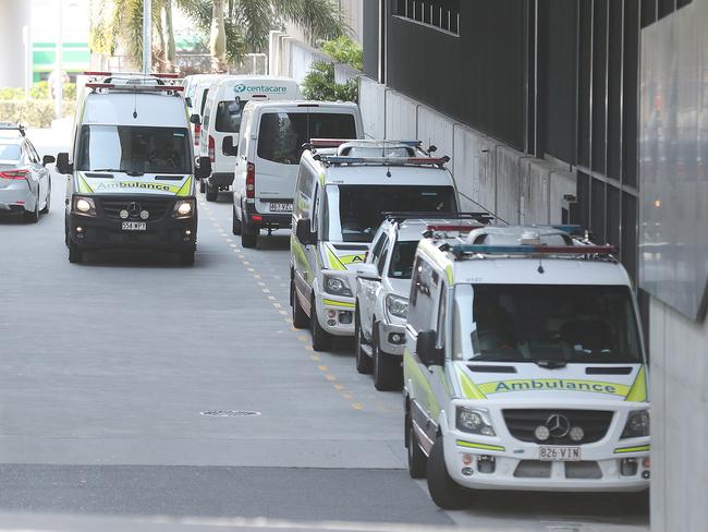 Ramping of Ambulances at the Royal Brisbane Womens Hospital. Pic Annette Dew