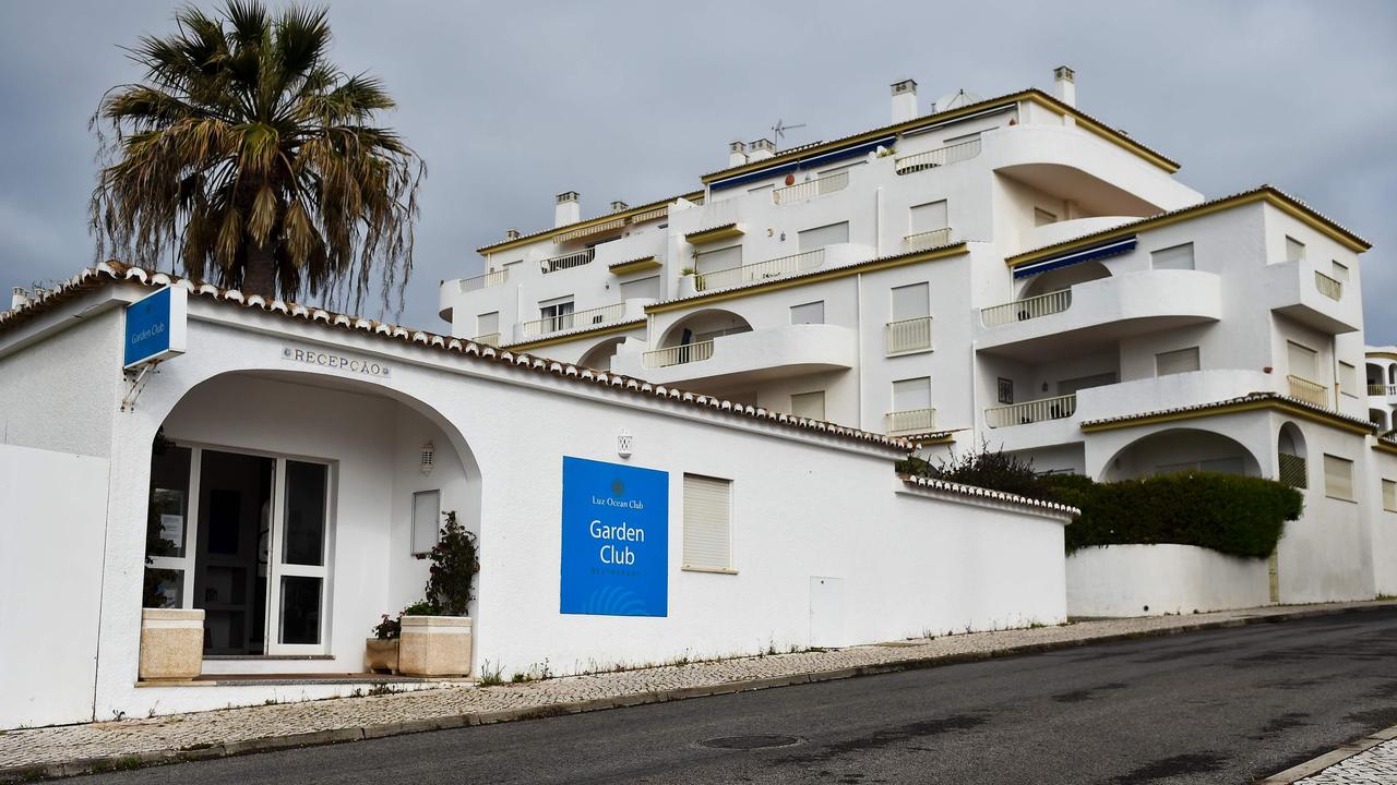 The main entrance of the aLuz Oceans Club where the McCanns stayed on the night of Maddie's disappearance. Picture: AFP