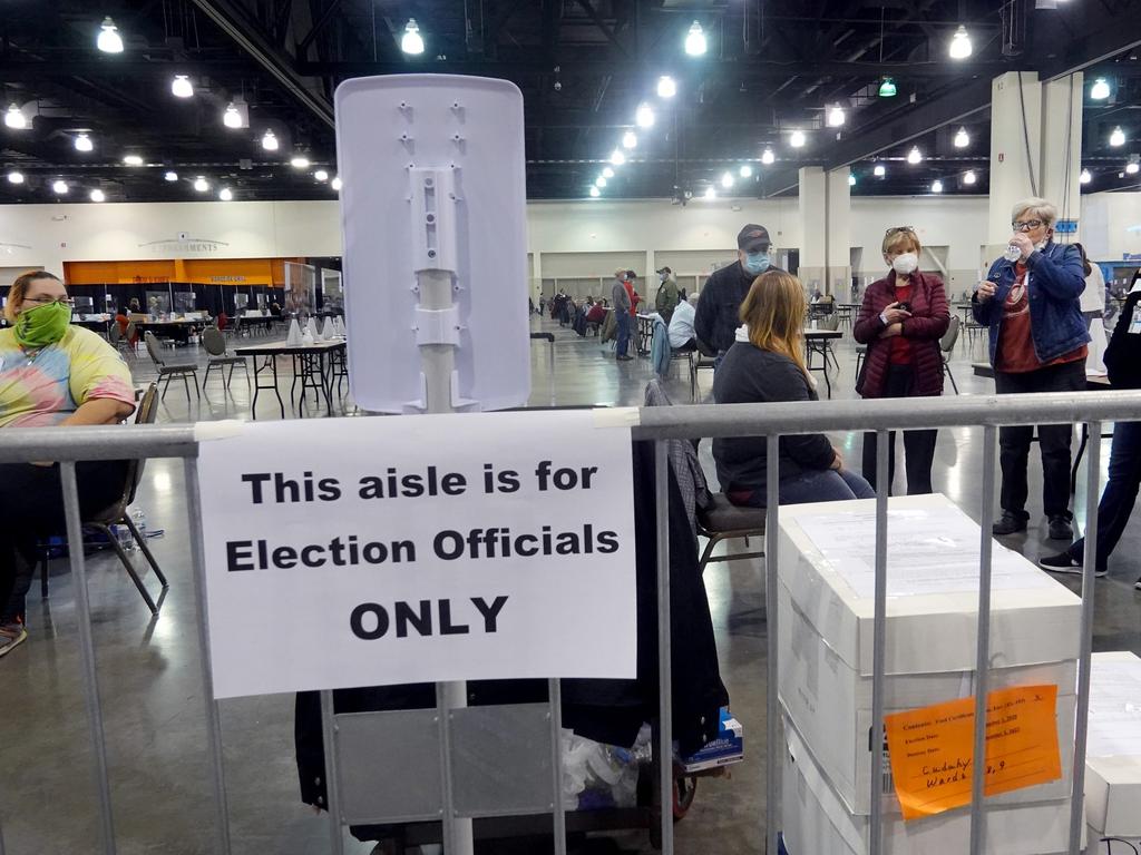 Election officials prepare to recount votes in Wisconsin. Picture: Scott Olson / Getty Images / AFP