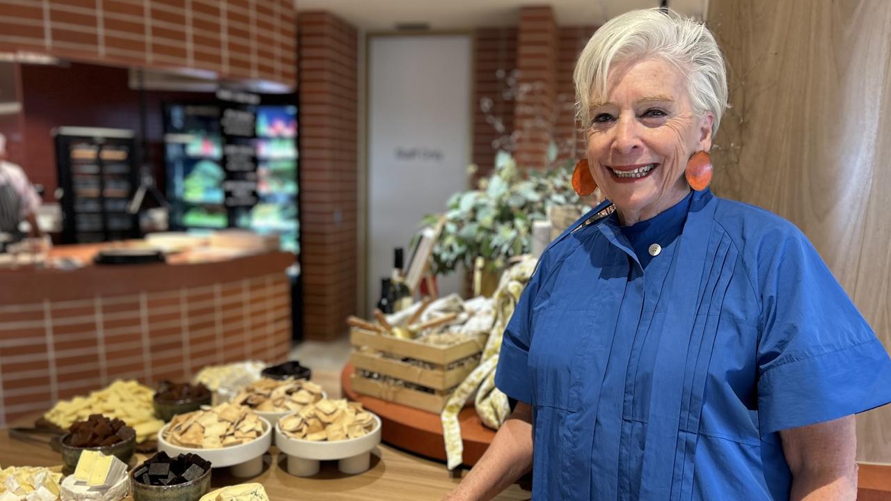 Maggie Beer at Adelaide Airport’s Qantas business lounge. Picture: Duncan Evans