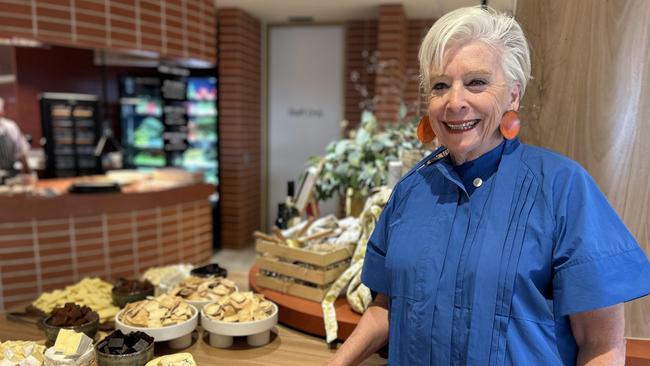 Maggie Beer at Adelaide Airport’s Qantas business lounge. Picture: Duncan Evans