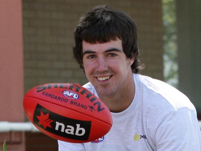 Steele Sidebottom taking part in the 2008 AFL Draft camp at the AIS in canberra.