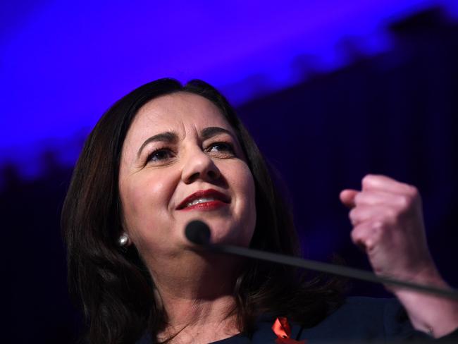 Premier Annastacia Palaszczuk during yesterday’s debate. Picture: Dan Peled/NCA NewsWire