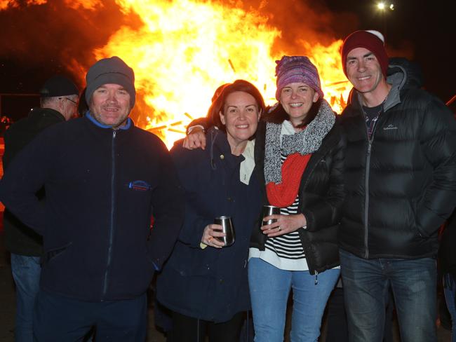 Stew and Shayne Dundas with Donna and Kerwin Ross at Killarney Bonfire Night 2019.