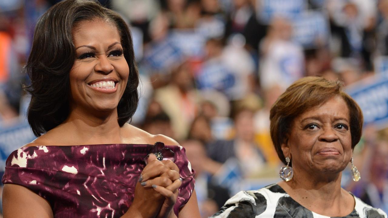 First Lady Michelle Obama and her mother Marian Robinson, who was one of seven children. AFP PHOTO Robyn BECK