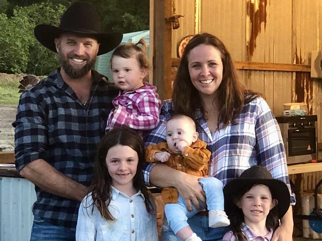 Ryan Craig pictured with his wife Sheena and four daughters. Picture: Supplied.