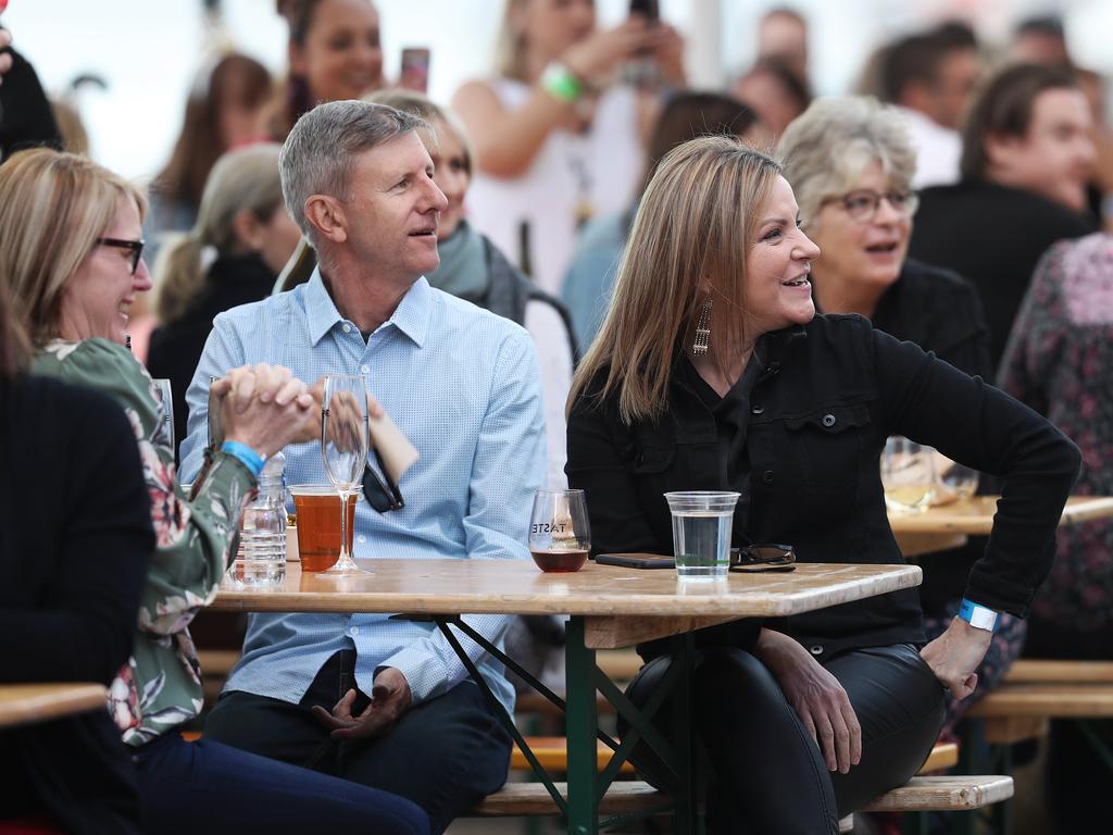 Patrons enjoying the NYE party at the 2019 Taste of Tasmania. Picture: LUKE BOWDEN