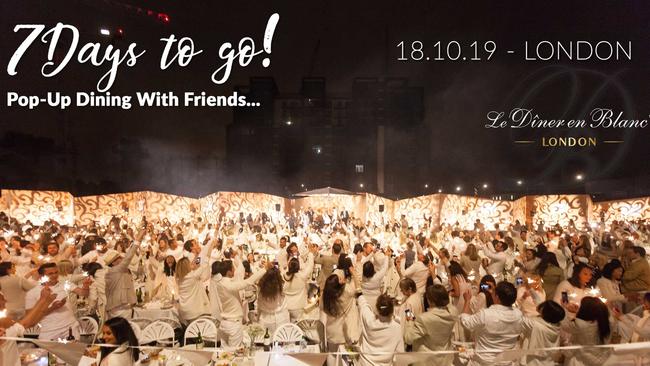 How the dinner was promoted. Picture: Diner En Blanc London/Facebook