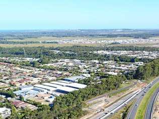 DRONE: Bruce Highway upgrade at the Sunshine Motorway onramp. Picture: Patrick Woods