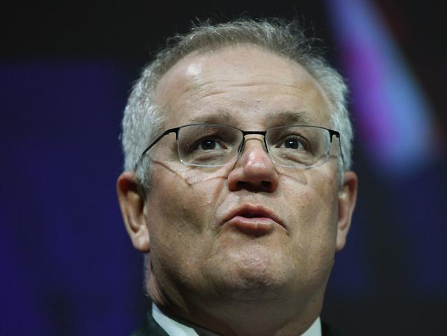 ADELAIDE, AUSTRALIA - NewsWire Photos September 26, 2020: Prime Minister Scott Morrison during The Liberal Party South Australian State Council meeting in Adelaide. Picture: NCA NewsWire / David Mariuz