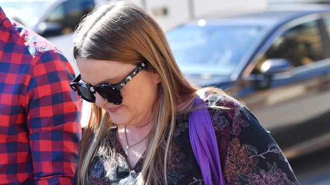 Sharon Nitschke outside the Magistrates Court in Adelaide earlier this month. Picture: AAP Image/David Mariuz