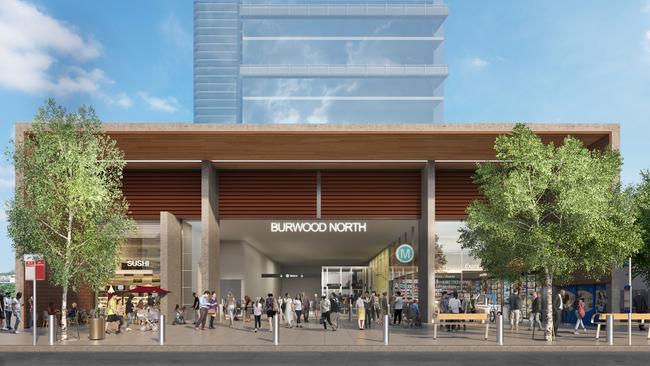 Supplied Artist Impressions of Sydney Metro WEST stations. Burwood Station