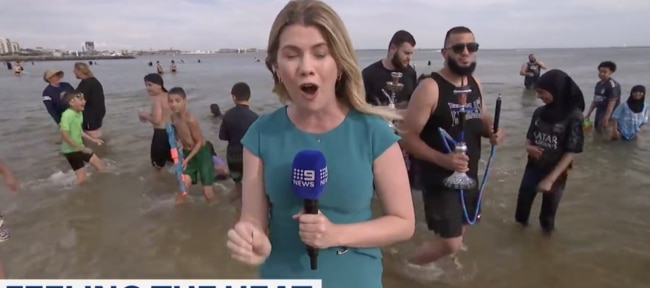 Five-star photo bombing on 9 News. Picture: 9 News