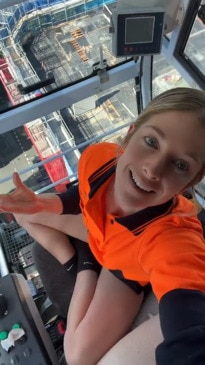 Female crane operator reveals best parts about her job