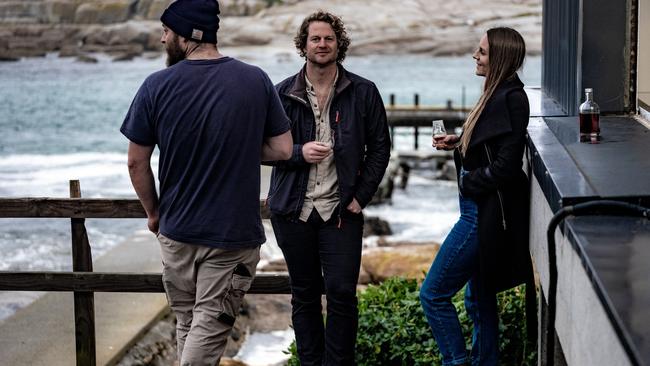 Waubs Harbour Whisky co-founders Tim, Rob and Bec Polmear. Picture: Supplied/ Andrew Wilson Photography