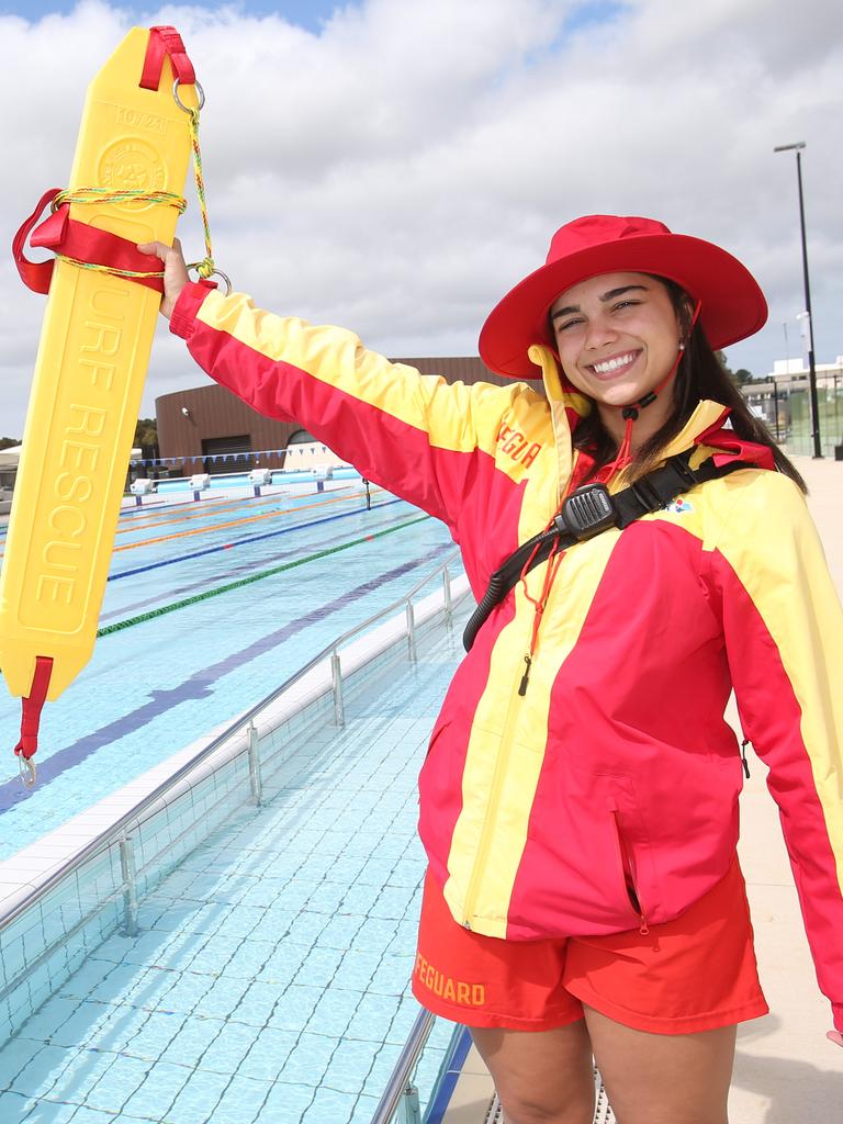 Lifeguard and swimmer Nicole Forastieri at the North Bellarine Aquatic Centre. Picture: Alan Barber.