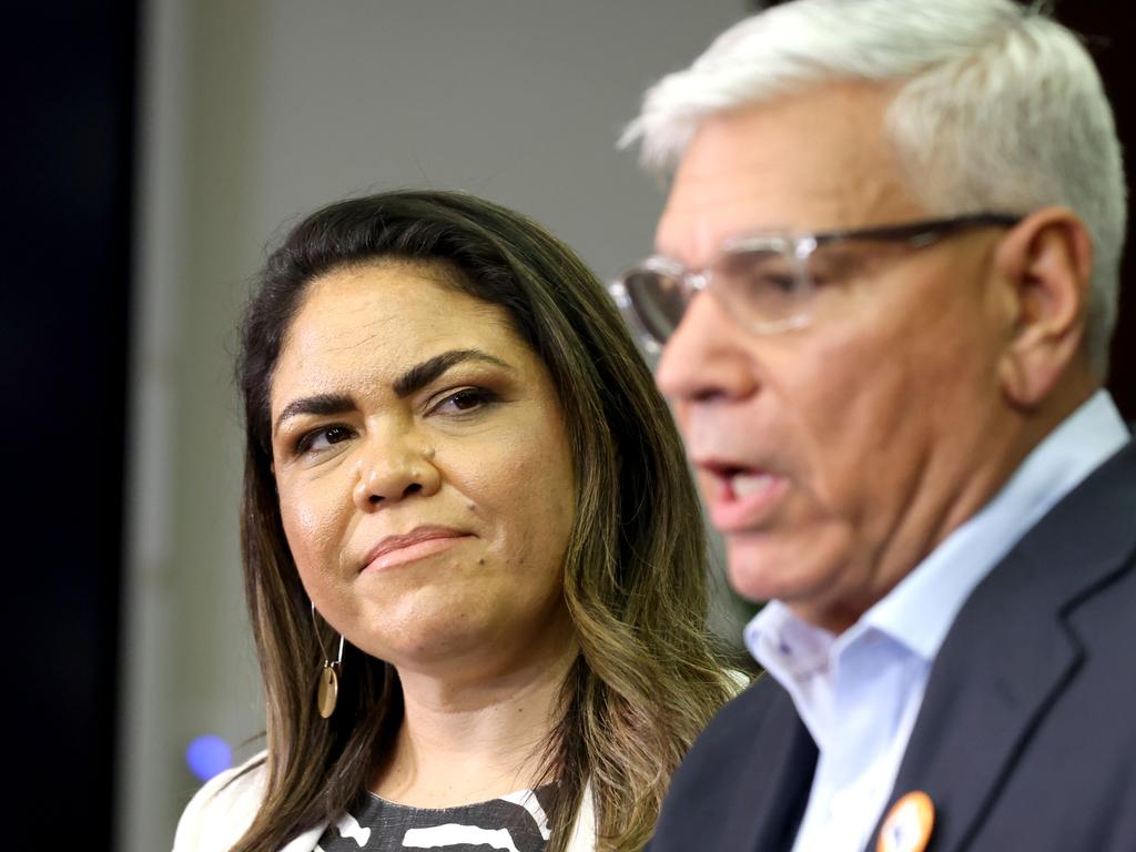 No campaign leaders Jacinta Price and Warren Mundine. Picture: Steve Pohlner