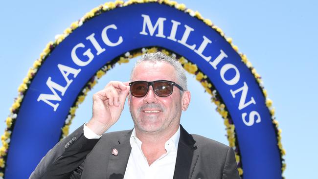 Thursday edition of Magic Millions at Gold Coast Turf Club. Racing Qld CEO Brendan Parnell welcomes the blue skies. Picture Glenn Hampson