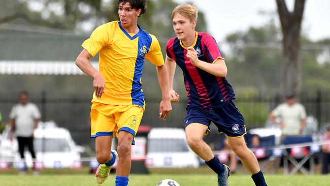 GPS first XI soccer, Brisbane SHS v Toowoomba Grammar. Saturday April 29, 2023. Picture, John Gass