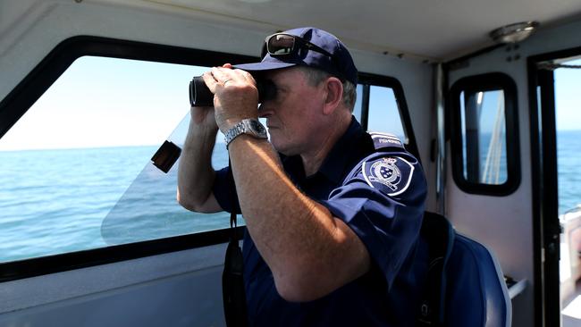 Former supervising fisheries officers David Burgess on patrol in 2019. Picture: Mike Dugdale