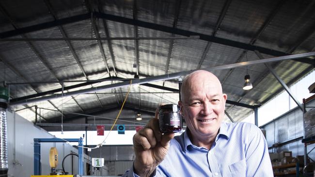 Andre Richardson of Island Berries, which has started producing small goods for Coles. Picture: LUKE BOWDEN