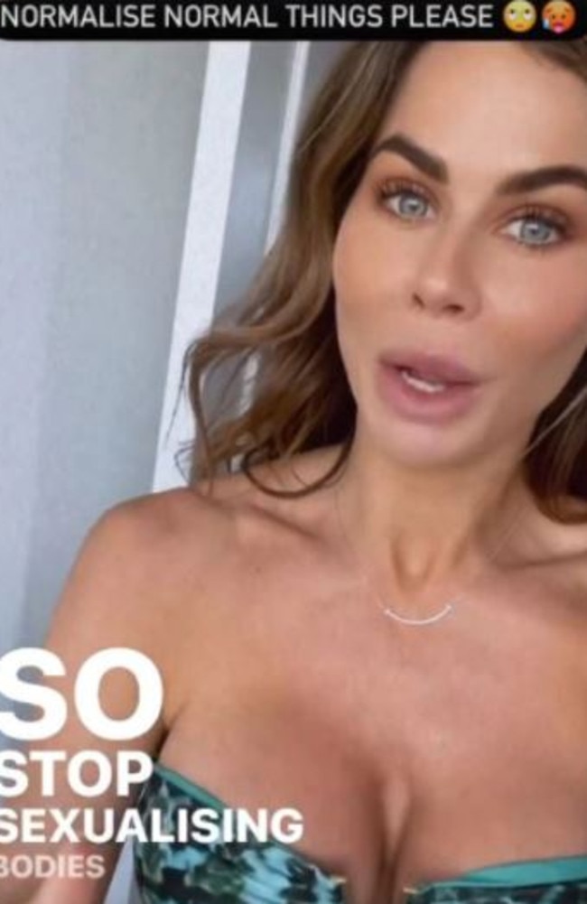 She was forced to defend the snap after some branded it ‘sexualised’. Picture: Instagram/sophie_guidolin