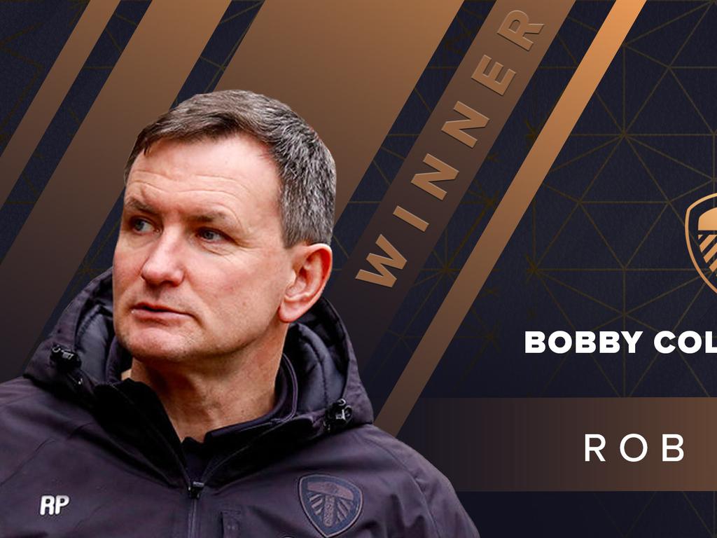 Leeds United's Head of Medicine and Performance Rob Price received The Bobby Collins' Award in May, 2021. Picture: Twitter/Leeds United Football Club.