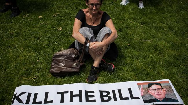 ‘Kill the Bill’ protesters have made their views on the legislation well known. Picture: Getty Images