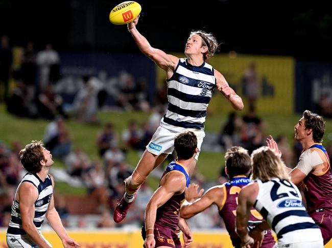 Rhys Stanley continues to rise above. Picture: Bradley Kanaris/Getty Images