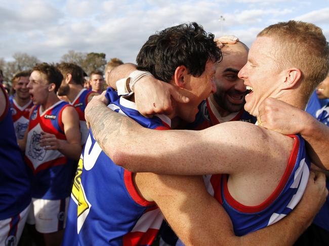 NFL Division 2 grand final: Fitzroy Stars V North Heidelberg at Preston City Oval Preston. North Heidelberg wins. Winners and losers. Picture: Richard Serong