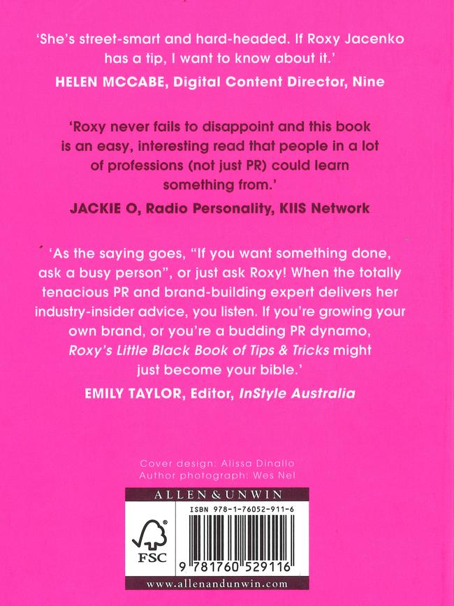 The quote from KIIS FM host Jackie O before it was sent back to be reprinted.