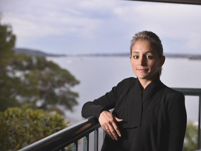 Sutherland Crescent resident Lena Naris faces having her harbour views almost completely obscured. Photo: Flavio Brancaleone/AAP