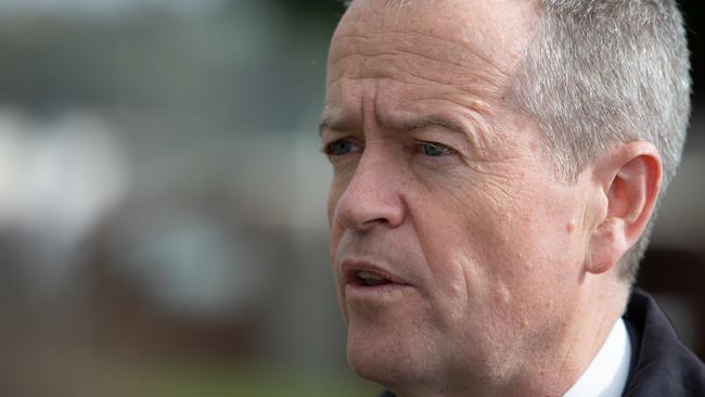 Leader of the Opposition Bill Shorten speaks to the media during a press conference with newly re-elected Member for Braddon Justine Keay following a visit to Tasmanian Family Medical in Burnie, Tasmania, Tuesday, July 31, 2018. (AAP Image/Grant Wells) NO ARCHIVING