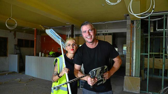 Aaron and Kym-Sarah Ruttan are about to transform this Maroochydore property into the Kiki Bar. Picture: John McCutcheon