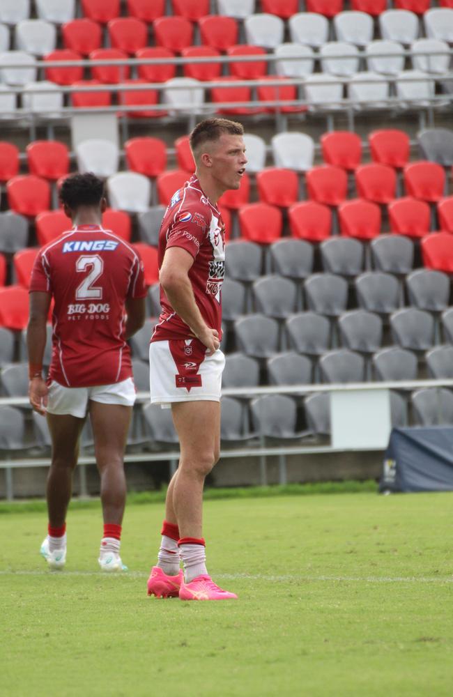 Zac Herdegen. Meninga Cup action between Redcliffe and the Brisbane Tigers. Saturday February 11, 2024.