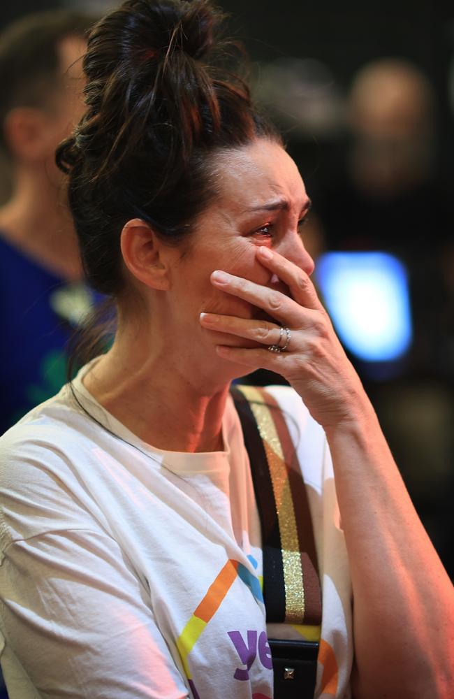 Yes supporters were seen crying as the result came in. Photo by Mark Evans/Getty Images