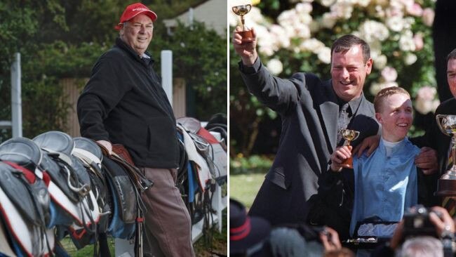 2000 Melbourne Cup-winning trainer Michael Moroney relaxes at his Flemington stables after several health scares this year. Picture: Michael Klein