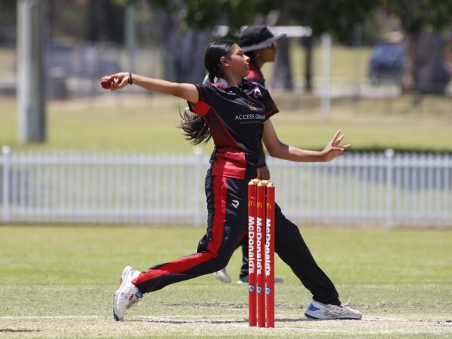 Prarthana Uppili during her spell of 2/9 for North Sydney. Picture Warren Gannon Photography